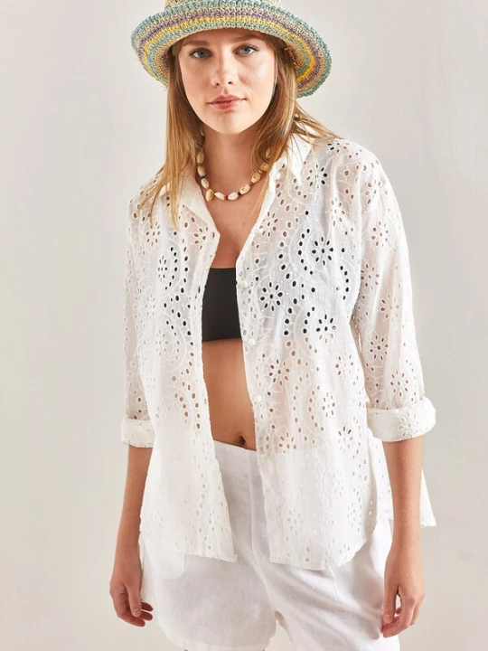 Foto van product Bianco Lucci Blouse wit