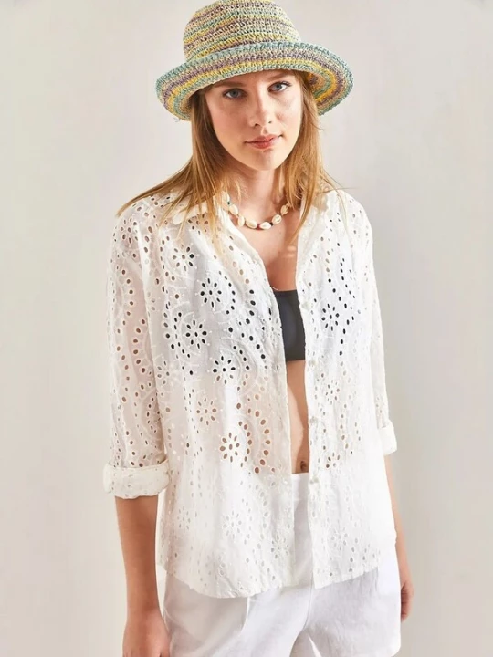 Foto van product Bianco Lucci Blouse wit