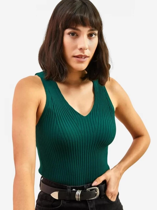 Foto van product Bianco Lucci Gebreide top groen