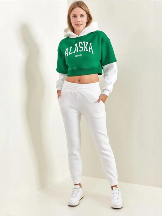 Foto van product Bianco Lucci Joggingpak groen / wit