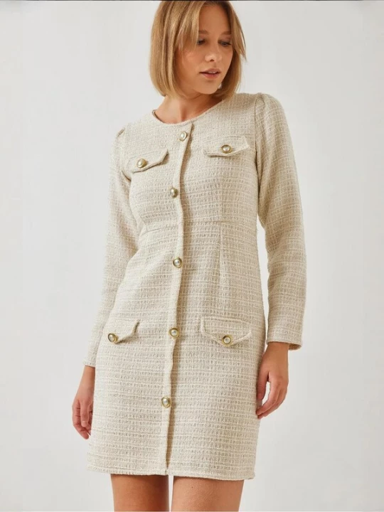 Foto van product Bianco Lucci Jurk beige