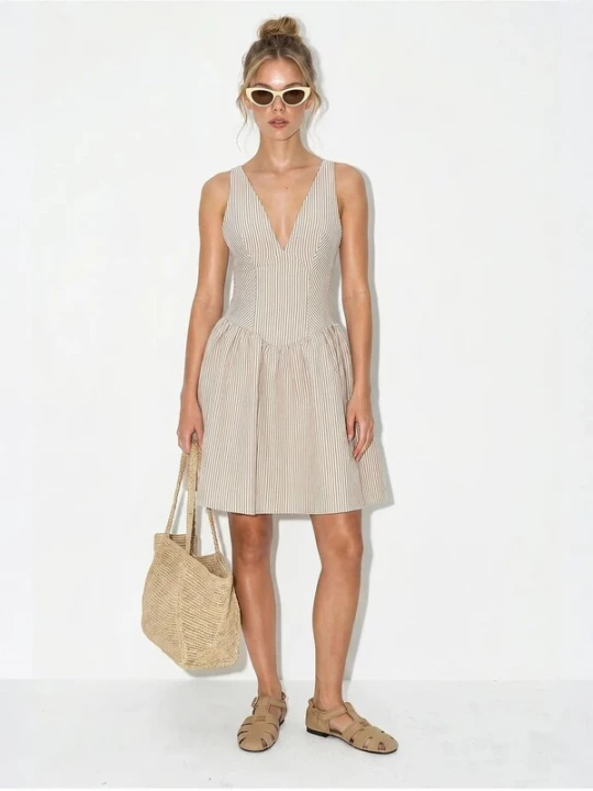 Foto van product Bianco Lucci Jurk beige / wit