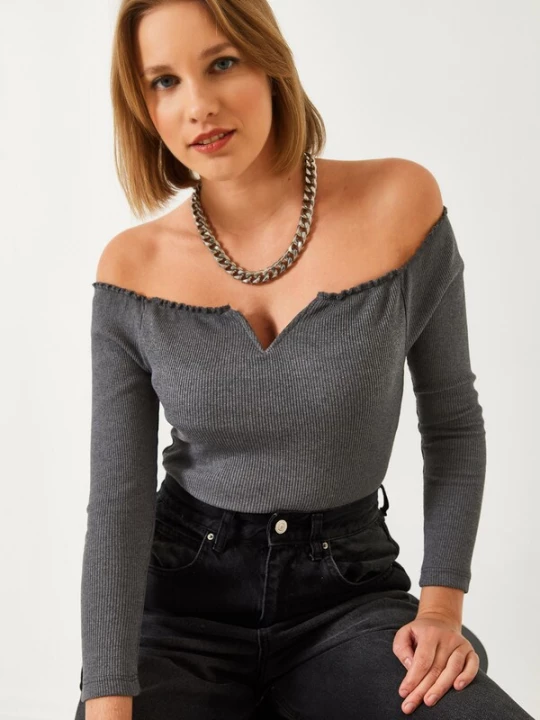 Foto van product Bianco Lucci Shirt antraciet