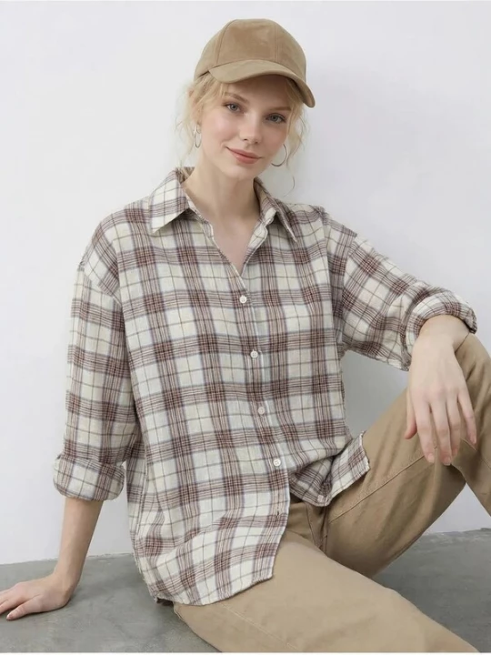 Foto van product Bianco Lucci Shirt beige / bruin