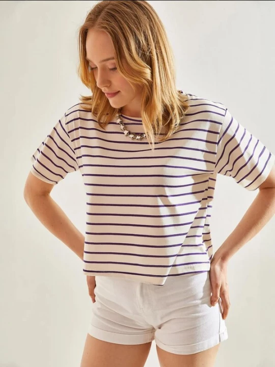 Foto van product Bianco Lucci Shirt crème / lila