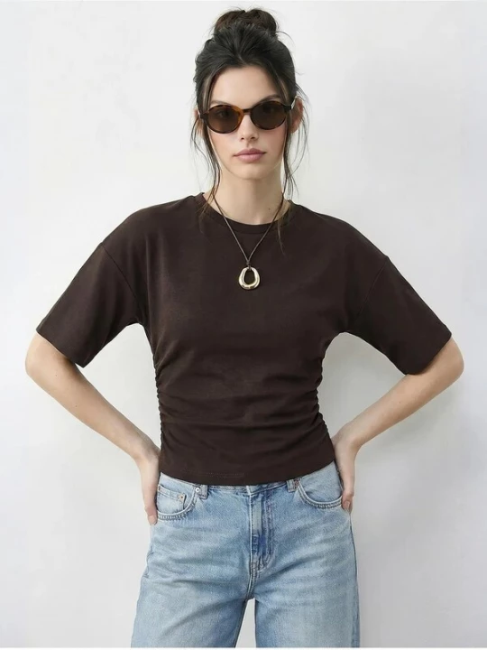 Foto van product Bianco Lucci Shirt donkerbruin