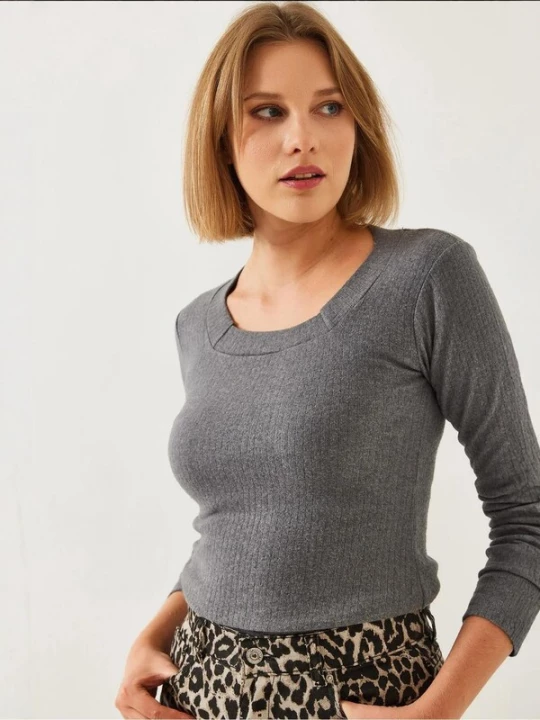 Foto van product Bianco Lucci Shirt donkergrijs
