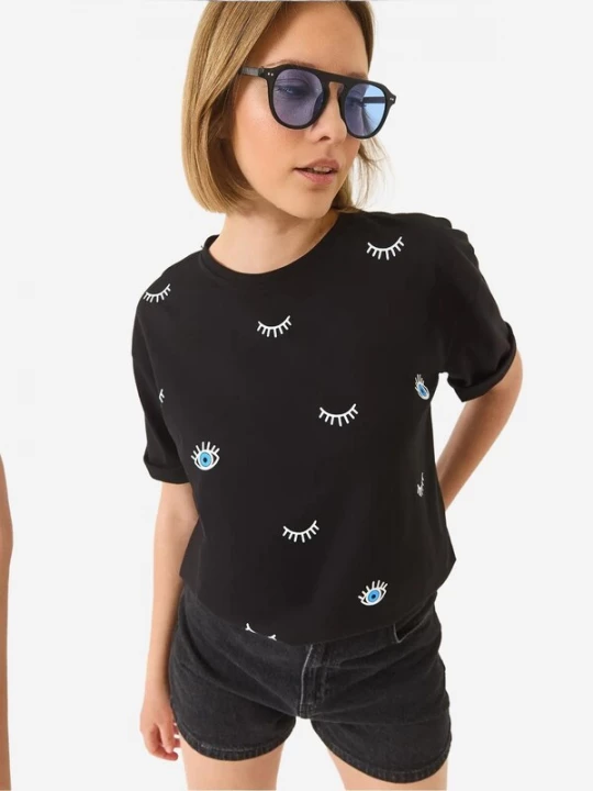 Foto van product Bianco Lucci Shirt hemelsblauw / zwart / wit