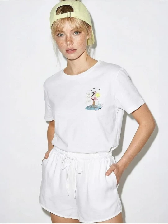 Foto van product Bianco Lucci Shirt lichtblauw / geel / lichtroze / wit