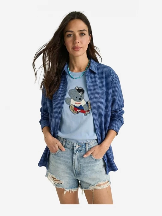 Foto van product Bianco Lucci Shirt lichtblauw / rood / zwart / wit