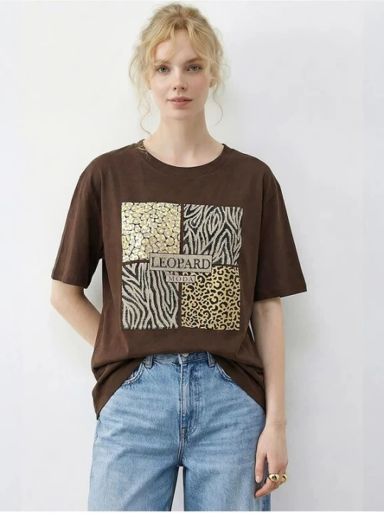 Foto van product Bianco Lucci Shirt mokka / goud