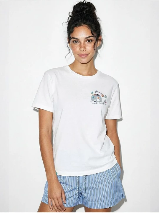 Foto van product Bianco Lucci Shirt opaal / donkerblauw / donkerrood / wit