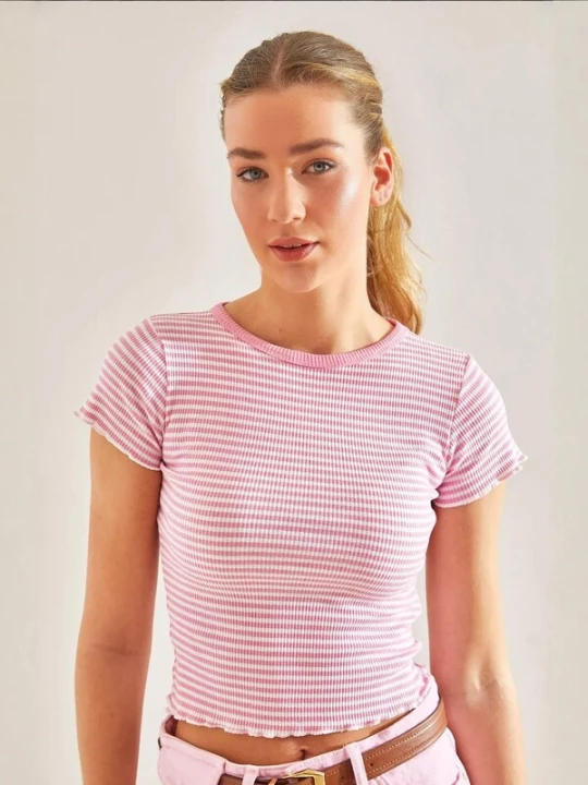 Foto van product Bianco Lucci Shirt pink / wit