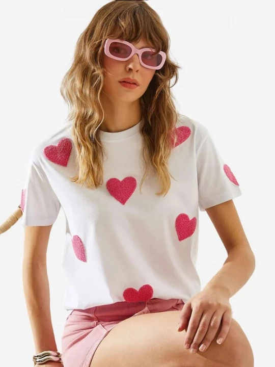 Foto van product Bianco Lucci Shirt pink / wit
