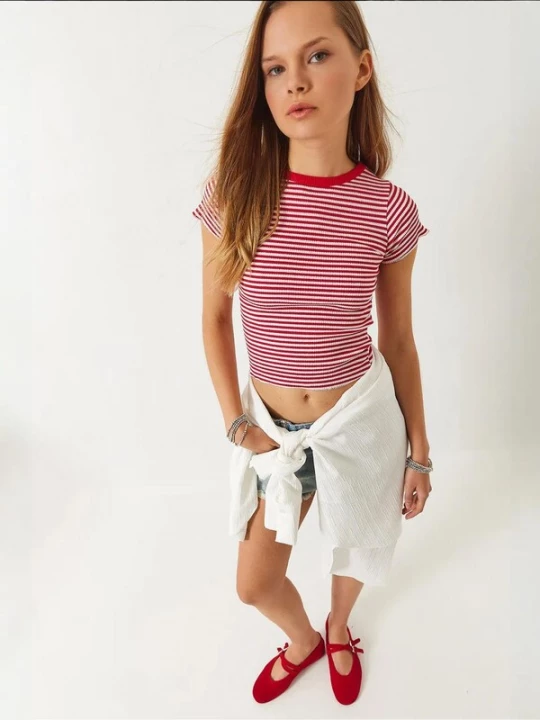 Foto van product Bianco Lucci Shirt rood / wit