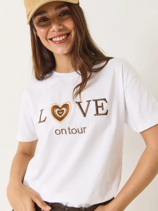 Foto van product Bianco Lucci Shirt taupe / karamel / donkerbruin / wit