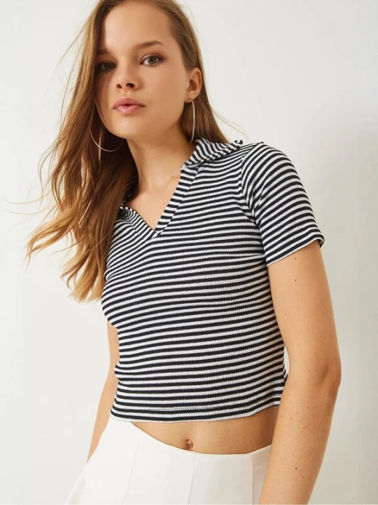 Foto van product Bianco Lucci Shirt zwart / wit