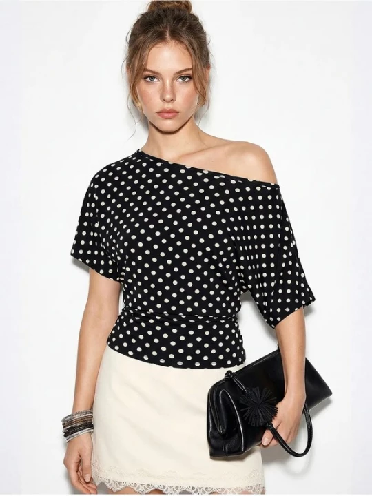 Foto van product Bianco Lucci Shirt zwart / wit