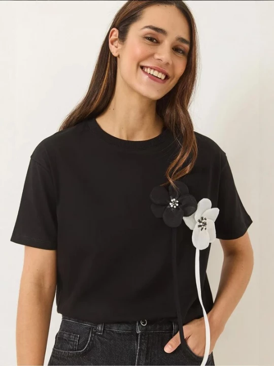 Foto van product Bianco Lucci Shirt zwart / wit