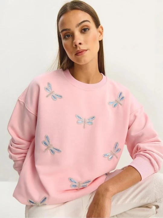Foto van product Bianco Lucci Sweatshirt blauw / rosa