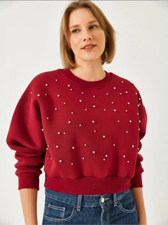 Foto van product Bianco Lucci Sweatshirt bourgogne