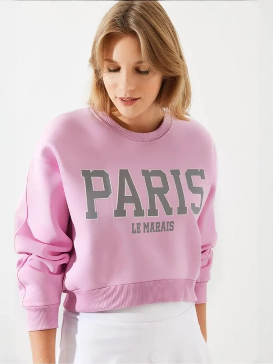 Foto van product Bianco Lucci Sweatshirt grijs / rosa