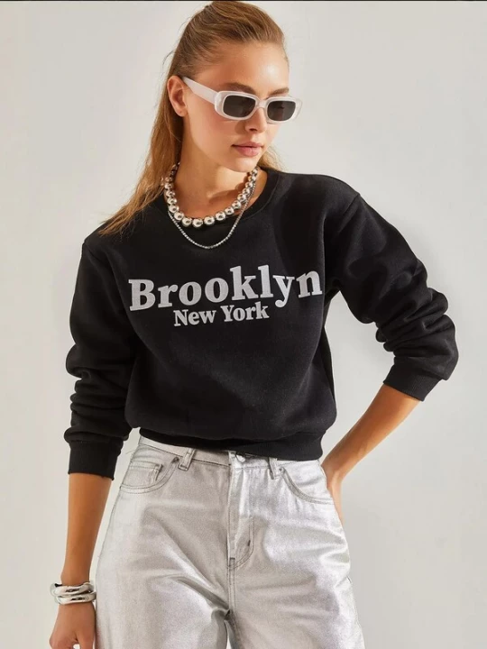 Foto van product Bianco Lucci Sweatshirt grijs / zwart