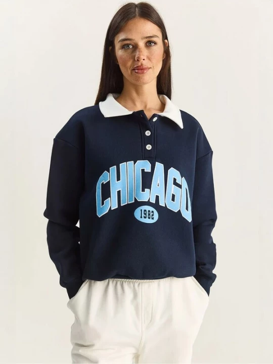 Foto van product Bianco Lucci Sweatshirt marine / lichtblauw
