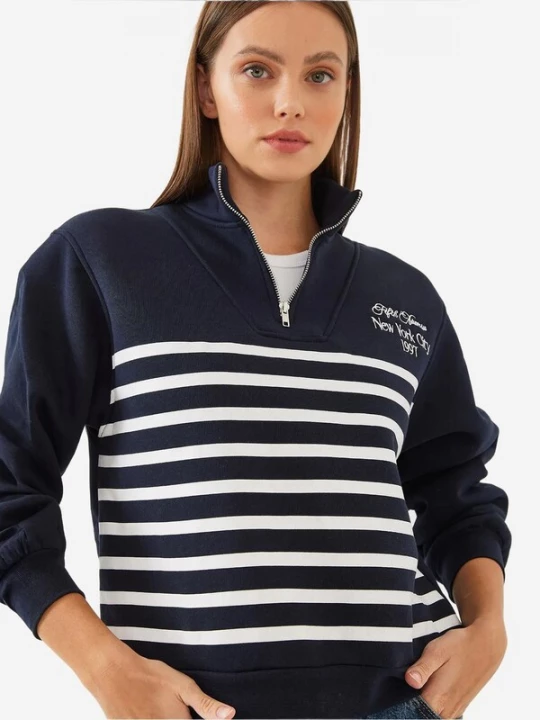 Foto van product Bianco Lucci Sweatshirt marine / wit