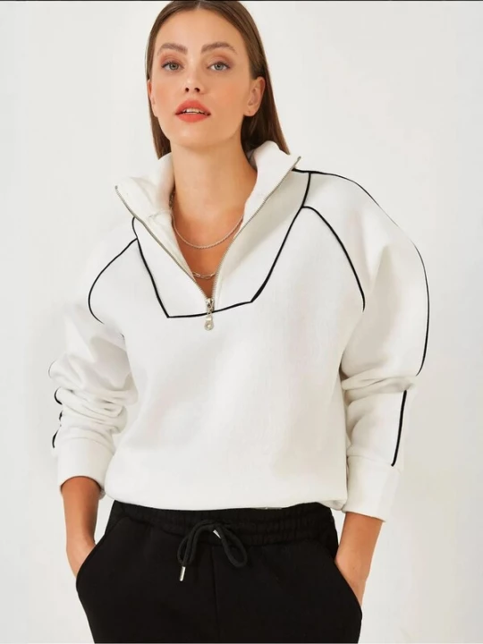 Foto van product Bianco Lucci Sweatshirt zwart / wit