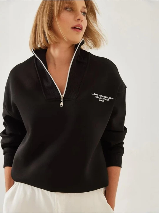 Foto van product Bianco Lucci Sweatshirt zwart / wit