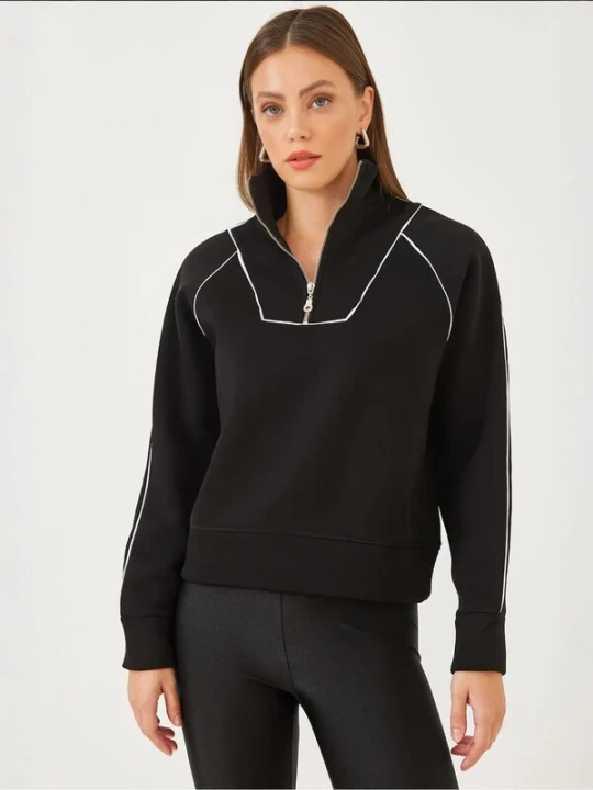 Foto van product Bianco Lucci Sweatshirt zwart / wit