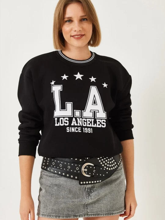 Foto van product Bianco Lucci Sweatshirt zwart / wit