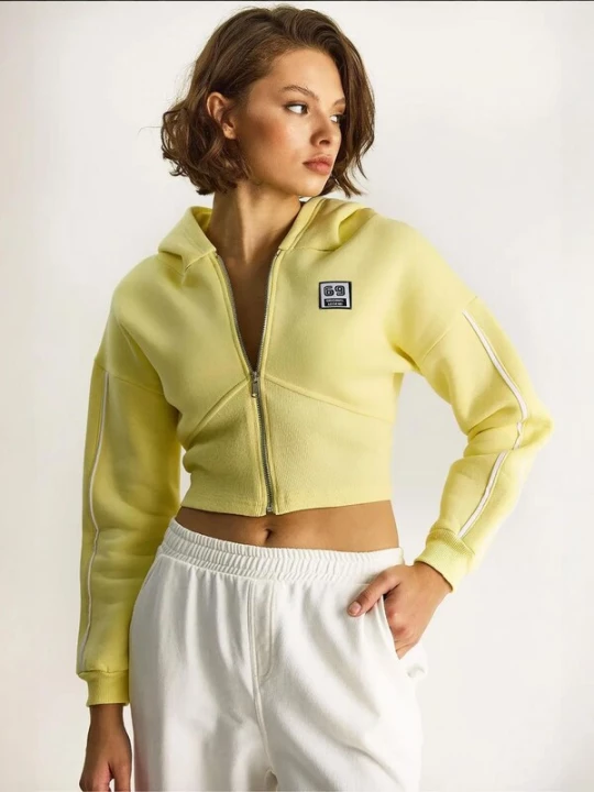 Foto van product Bianco Lucci Sweatvest citroengeel