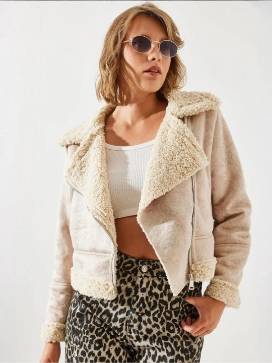 Foto van product Bianco Lucci Tussenjas beige
