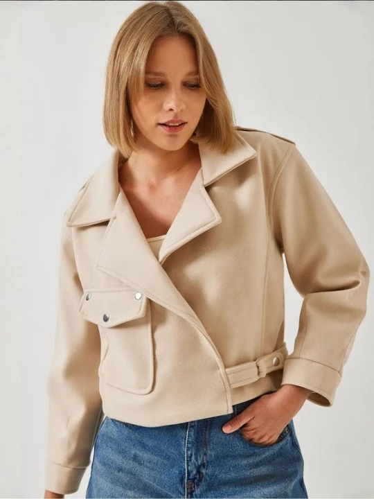 Foto van product Bianco Lucci Tussenjas beige