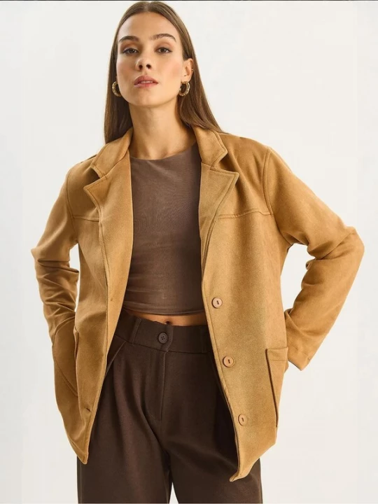 Foto van product Bianco Lucci Tussenjas camel