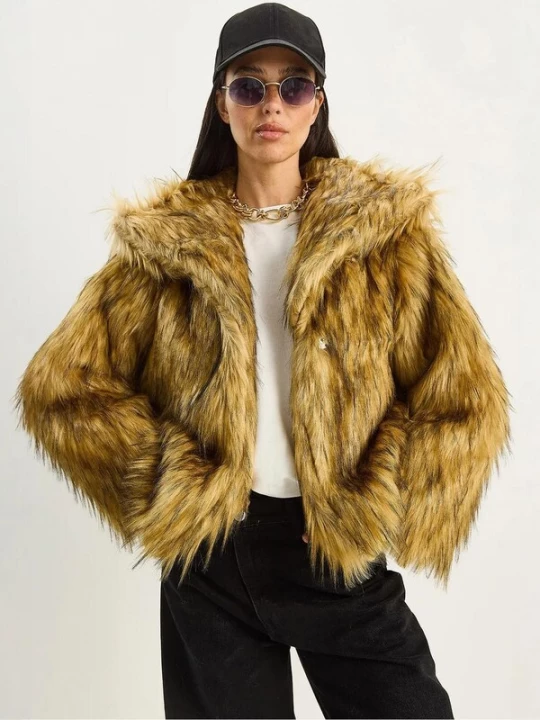 Foto van product Bianco Lucci Winterjas sand / zwart