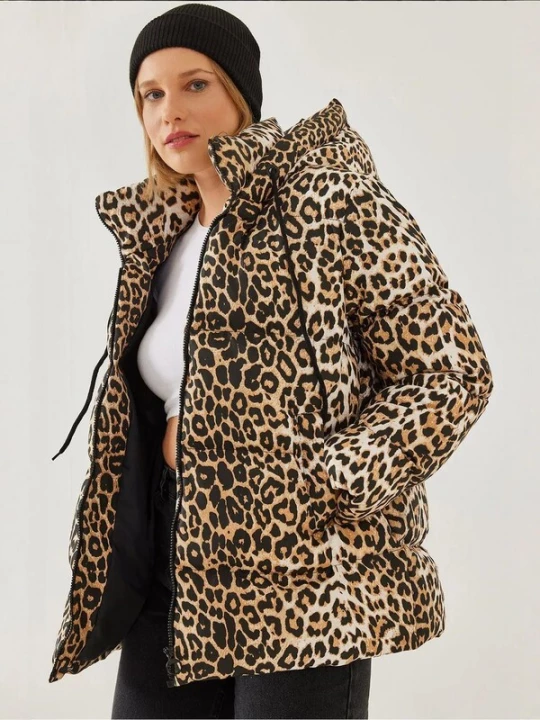 Foto van product Bianco Lucci Winterjas sand / zwart / wit
