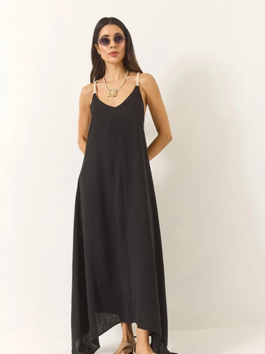 Foto van product Bianco Lucci Zomerjurk lichtbeige / zwart
