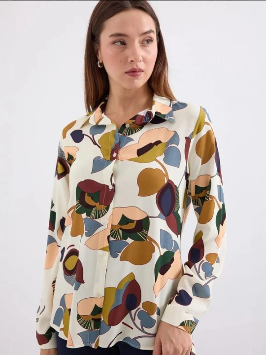 Foto van product Bigdart Blouse beige / bruin / groen / bordeaux