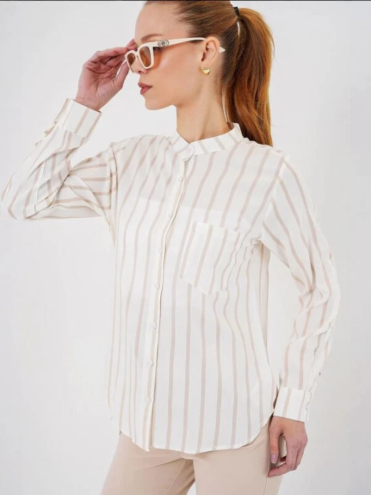 Foto van product Bigdart Blouse beige / wit