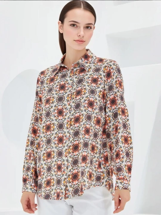 Foto van product Bigdart Blouse geel / oranje / wit