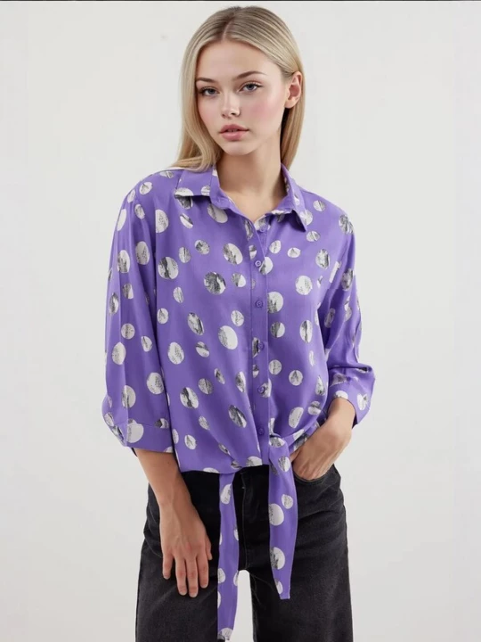 Foto van product Bigdart Blouse grafiet / lila / offwhite
