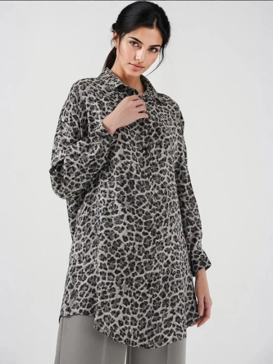 Foto van product Bigdart Blouse lichtgrijs / donkergrijs / zwart