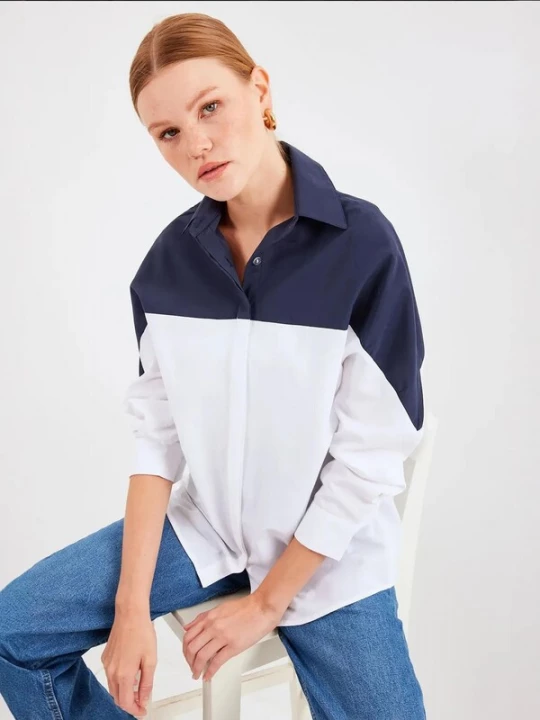 Foto van product Bigdart Blouse marine / wit