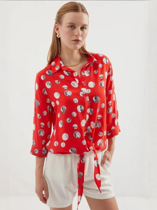 Foto van product Bigdart Blouse rood / zwart / wit