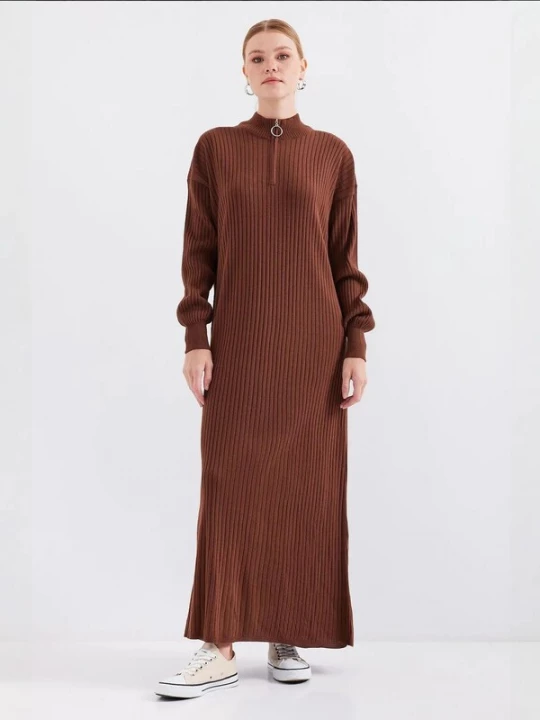 Foto van product Bigdart Gebreide jurk camel