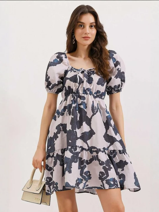 Foto van product Bigdart Jurk taupe / donkerblauw / zwart