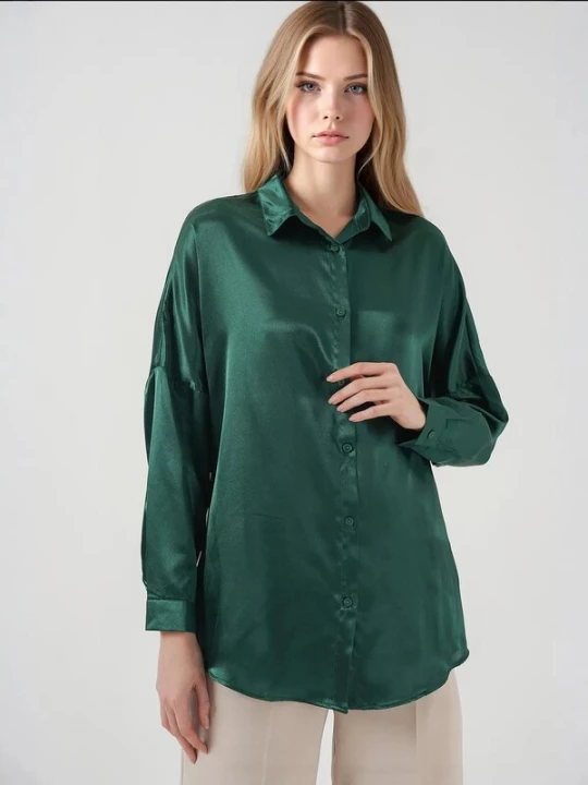 Foto van product Bigdart Oversized shirt donkergroen